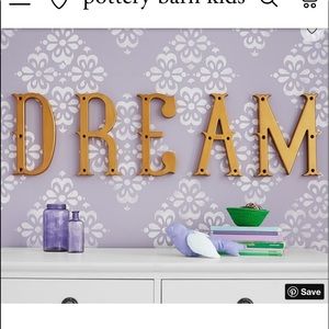 Adorable DREAM gold letters